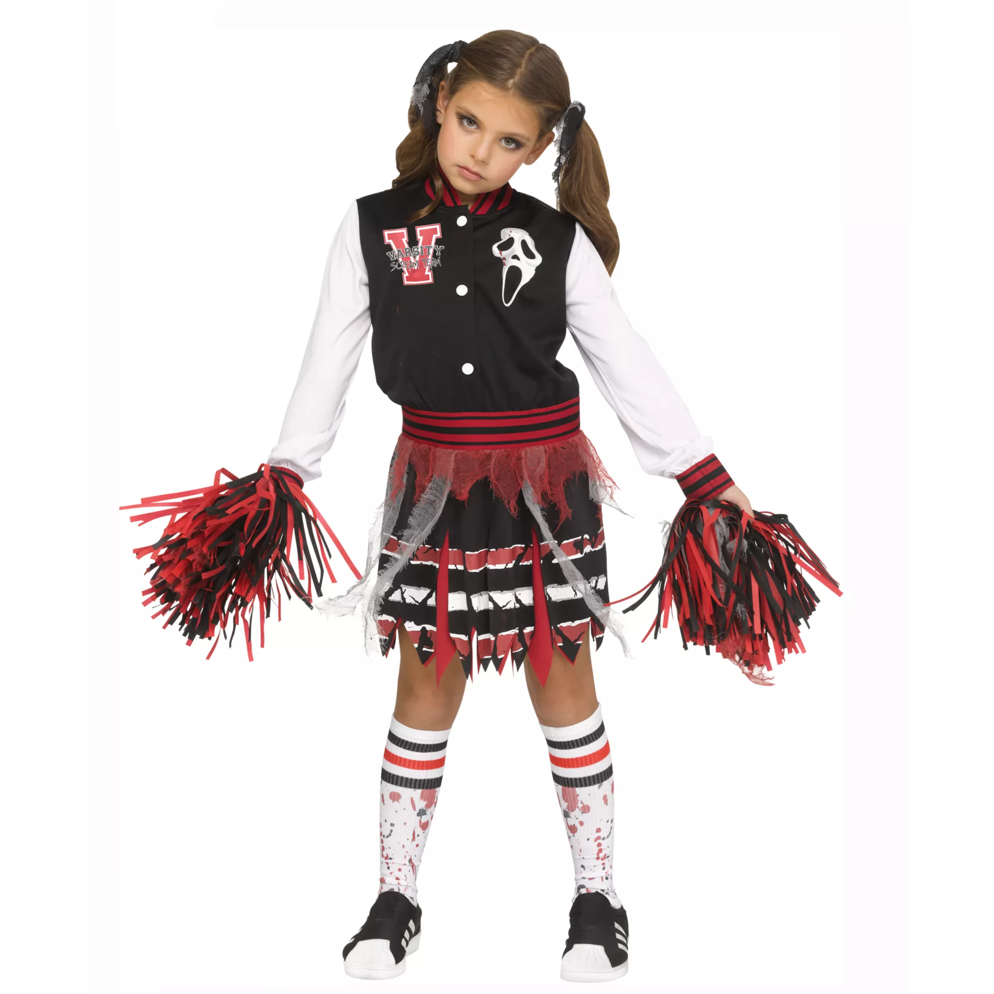 Kids Ghost Face Varsity Cheer Costume at Spirit Halloween