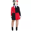 Adult Harley Quinn Red and Black Dress Costume - DC Villains at Spirit Halloween