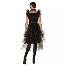 Adult  Rave N' Dance Wednesday Addams Dress -  Wednesday at Spencer's