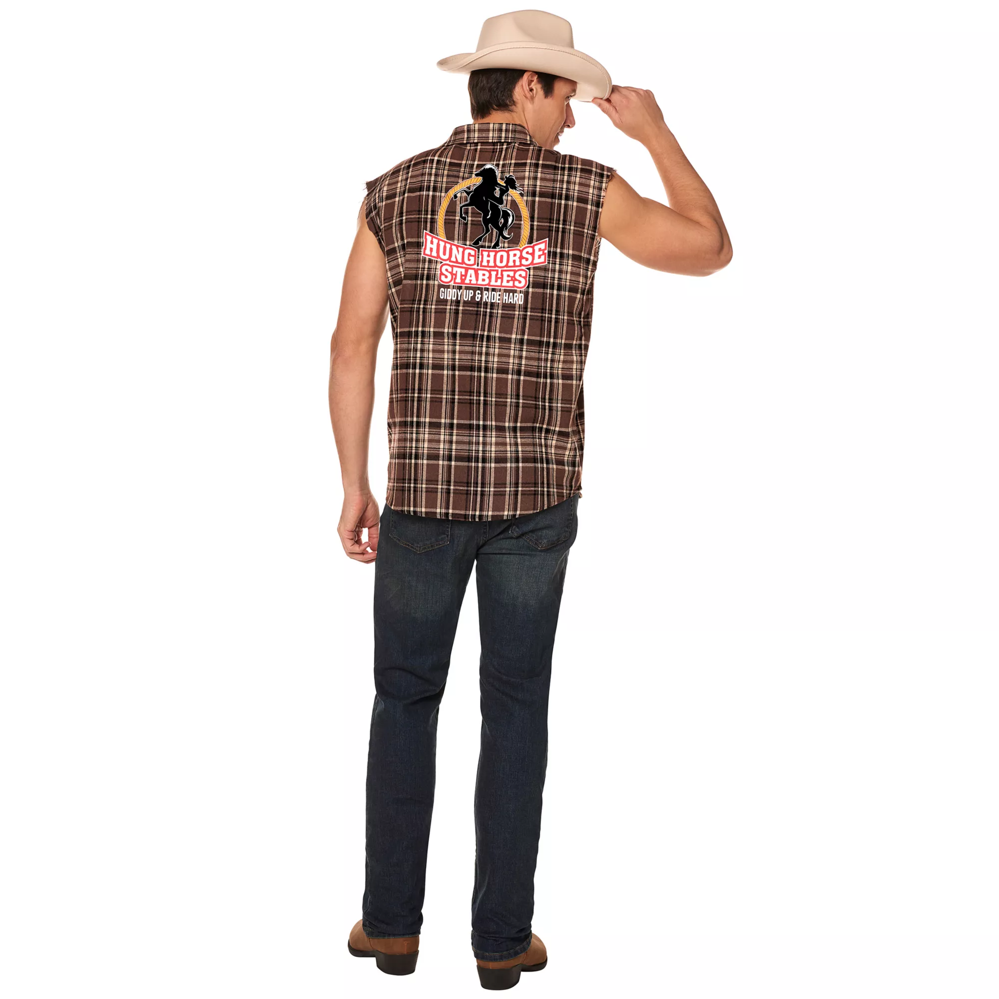 Adult Hung Horse Stables Work Shirt at Spirit Halloween