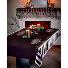 Beetlejuice Striped Tablecloth at Spirit Halloween