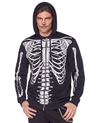 Adult Skeleton Hoodie - Spencer's