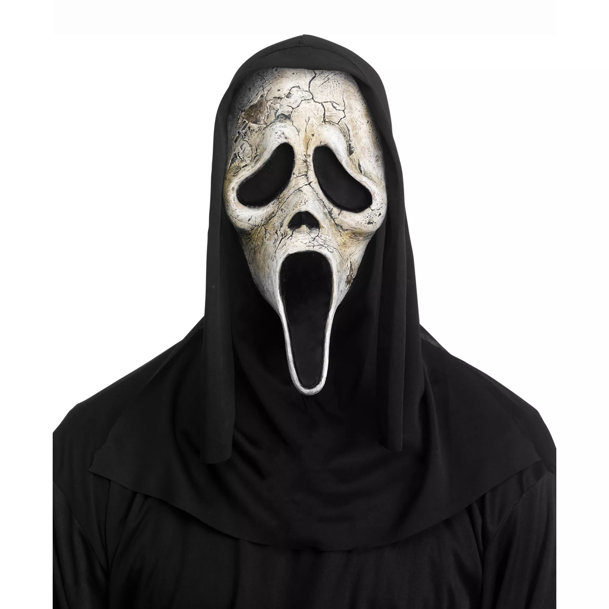 Ghost Face Aged Full Mask at Spencer's