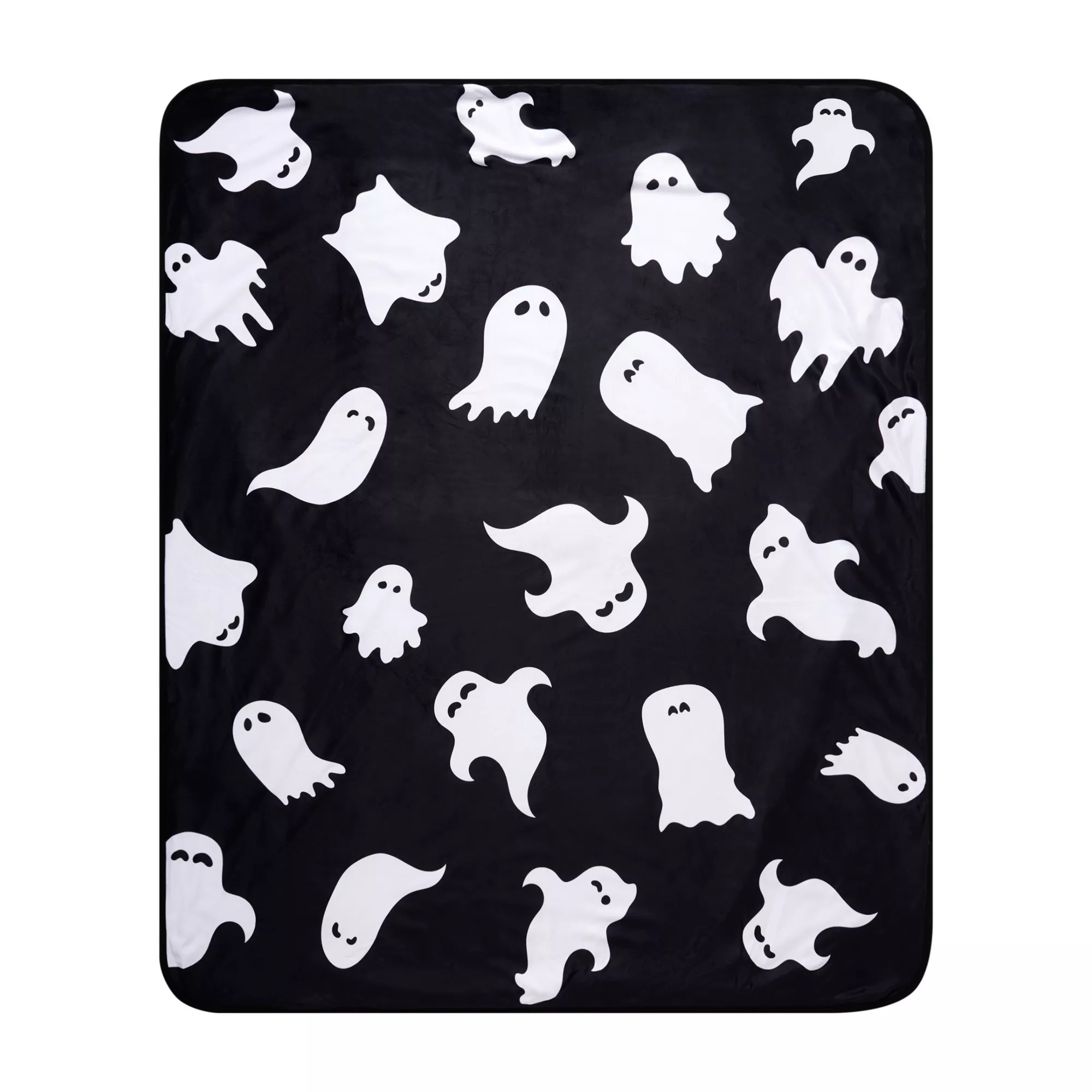 Ghost Print Fleece Blanket at Spirit Halloween