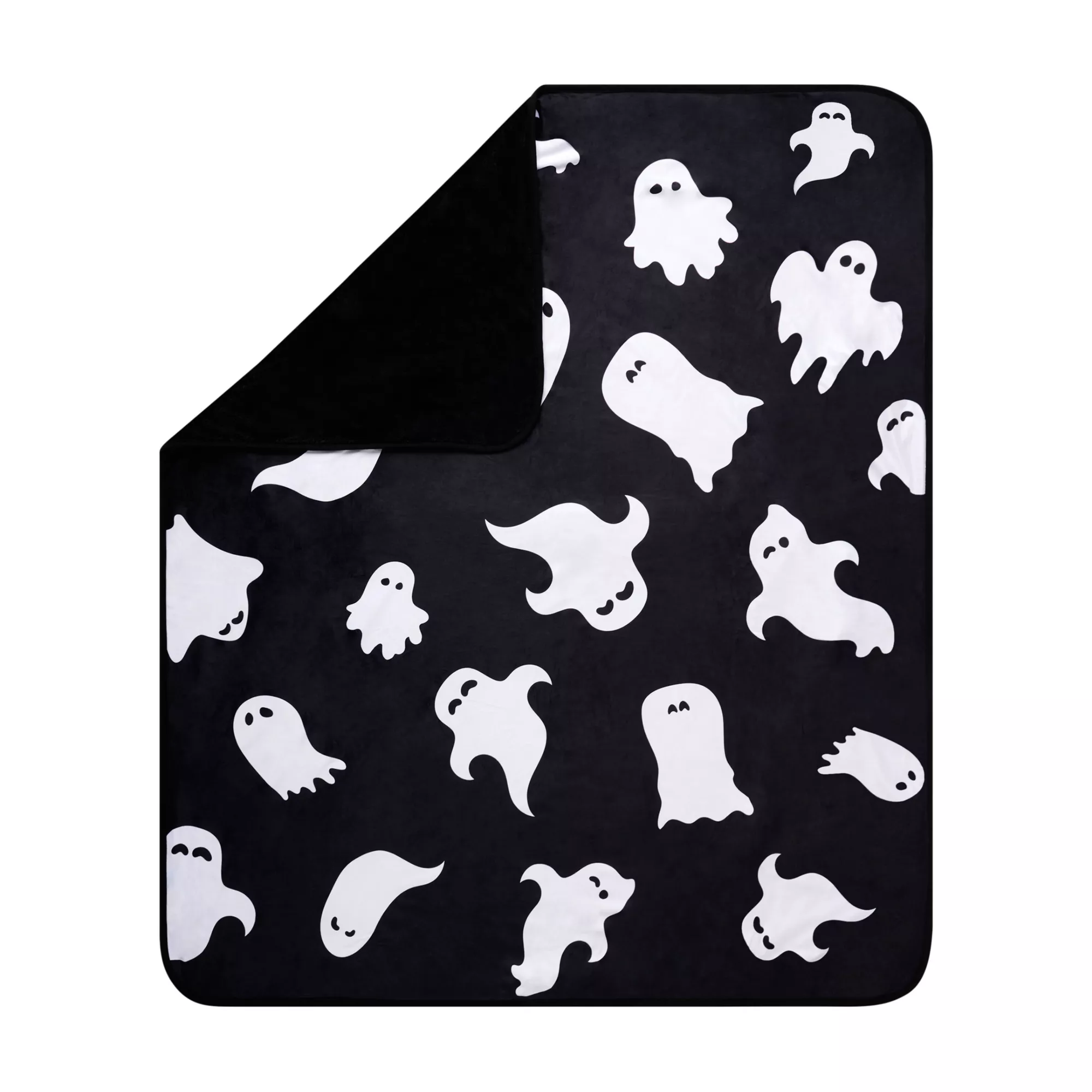 Ghost Print Fleece Blanket at Spirit Halloween