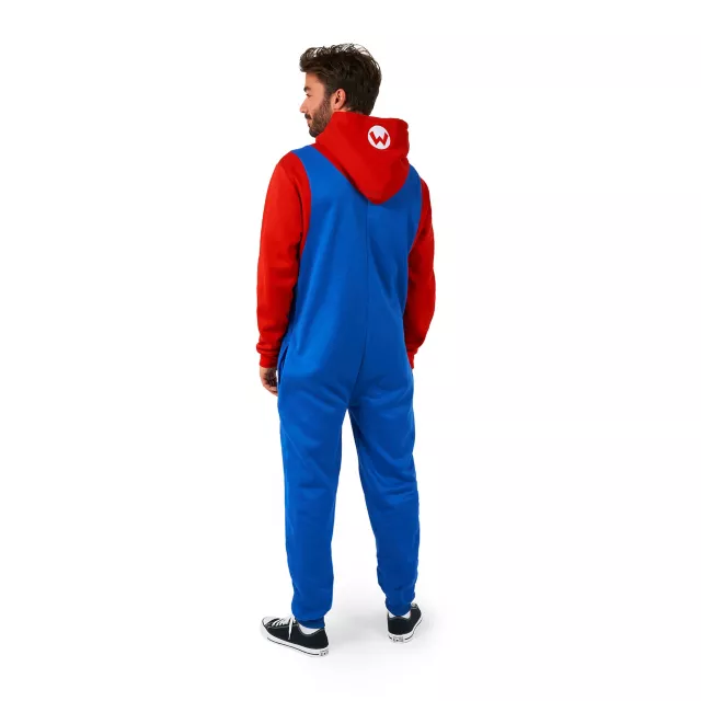 Adult Mario Jumpsuit With Hood - Super Mario Bros. at Spirit Halloween
