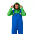 Adult Luigi Hooded Jumpsuit - Super Mario Bros. at Spirit Halloween