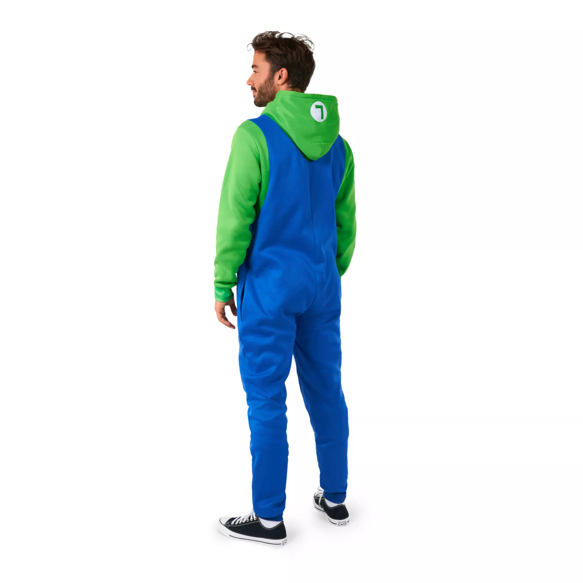 Adult Luigi Hooded Jumpsuit - Super Mario Bros. at Spirit Halloween