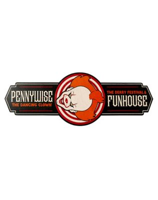 Pennywise Spinning Wood Sign - It Chapter Two