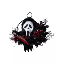 Light-Up Ghost Face Slasher Wreath at Spencer's