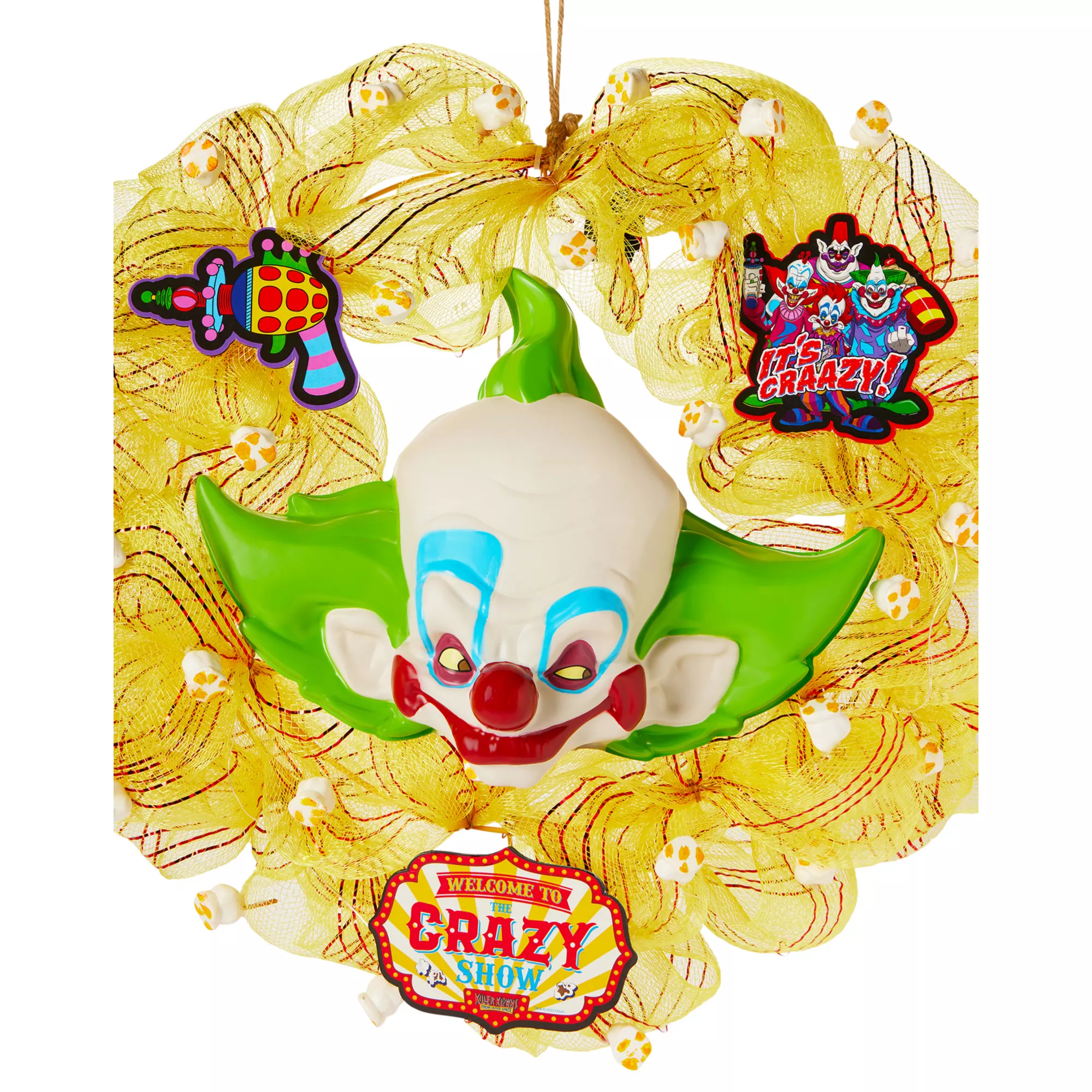 The Crazy Show Wreath - Killer Klowns from Outer Space at Spirit Halloween