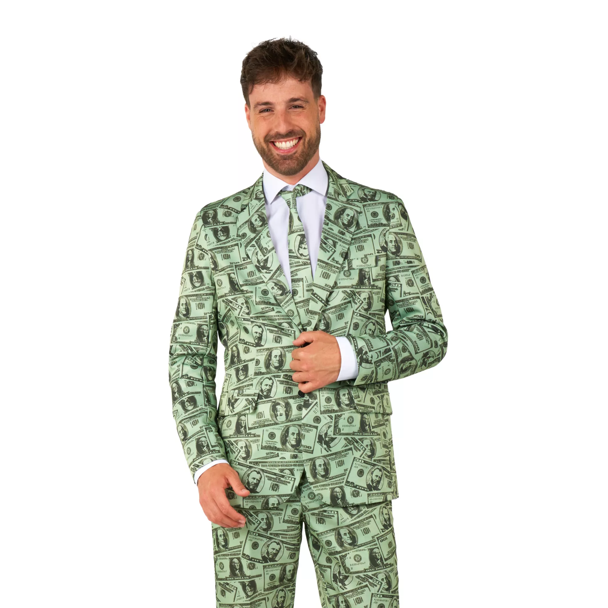 Adult Money Printed Suit Costume