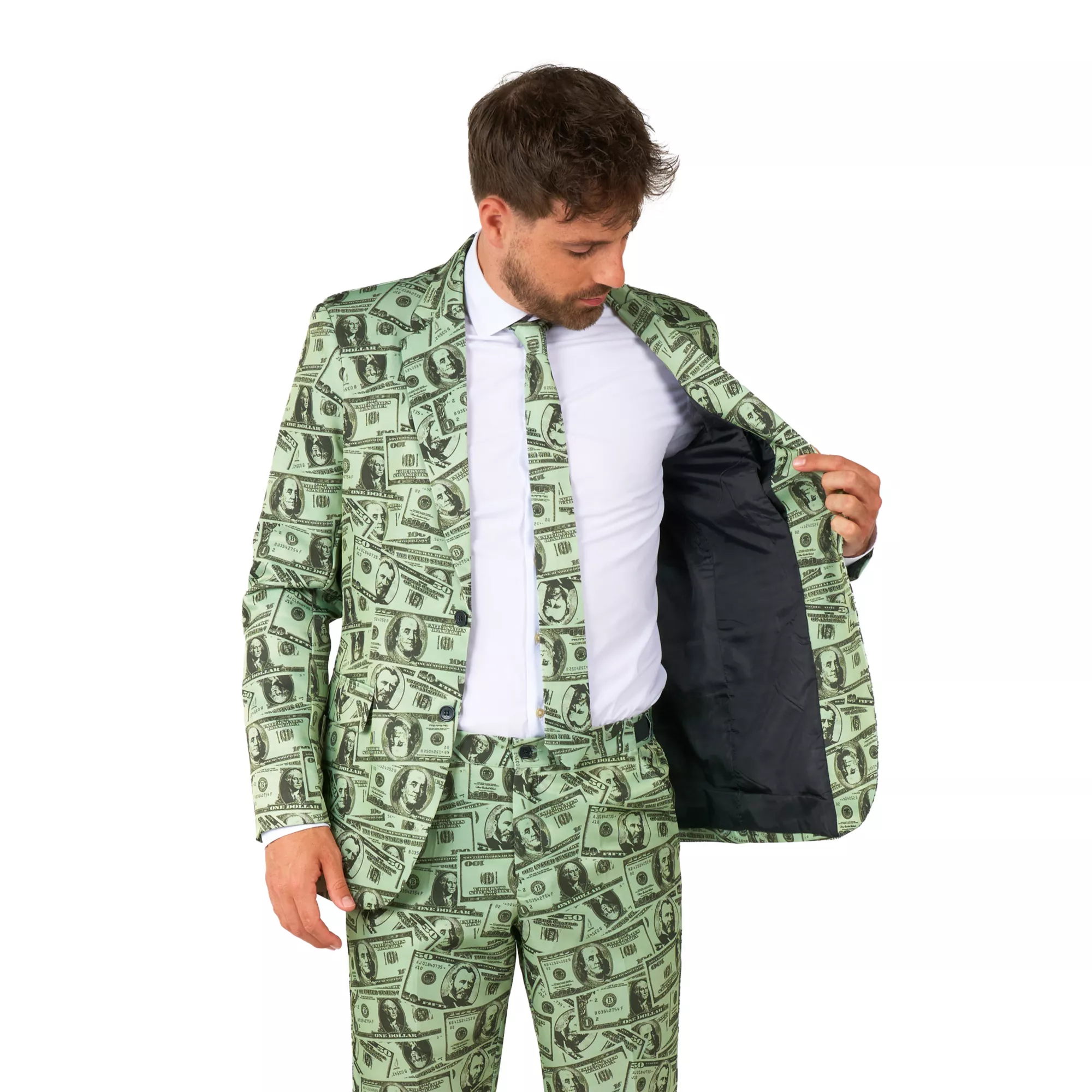 Adult Money Printed Suit Costume