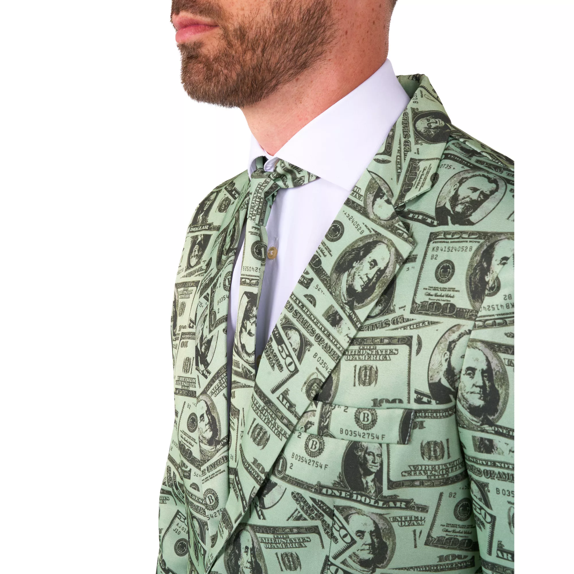 Adult Money Printed Suit Costume
