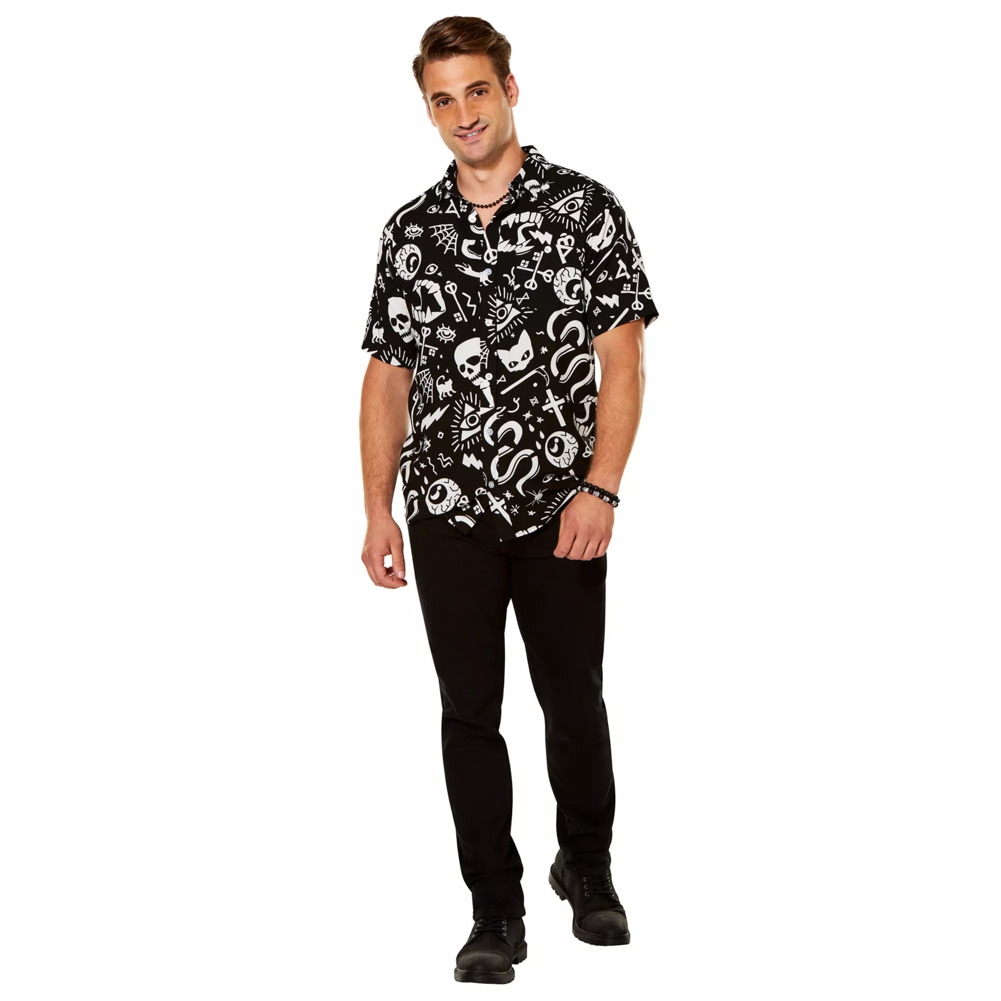 Adult Mystical Icons Button Up Shirt at Spirit Halloween