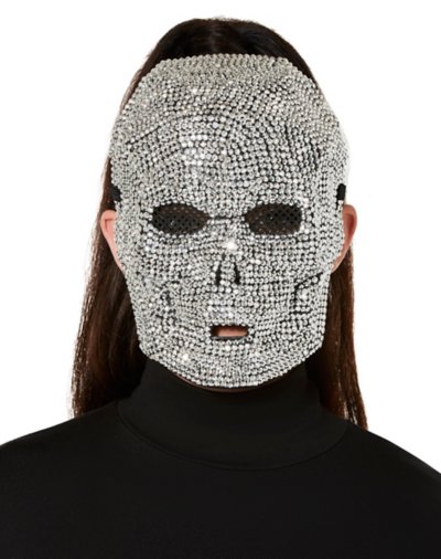 Skeleton Rhinestone Half Mask