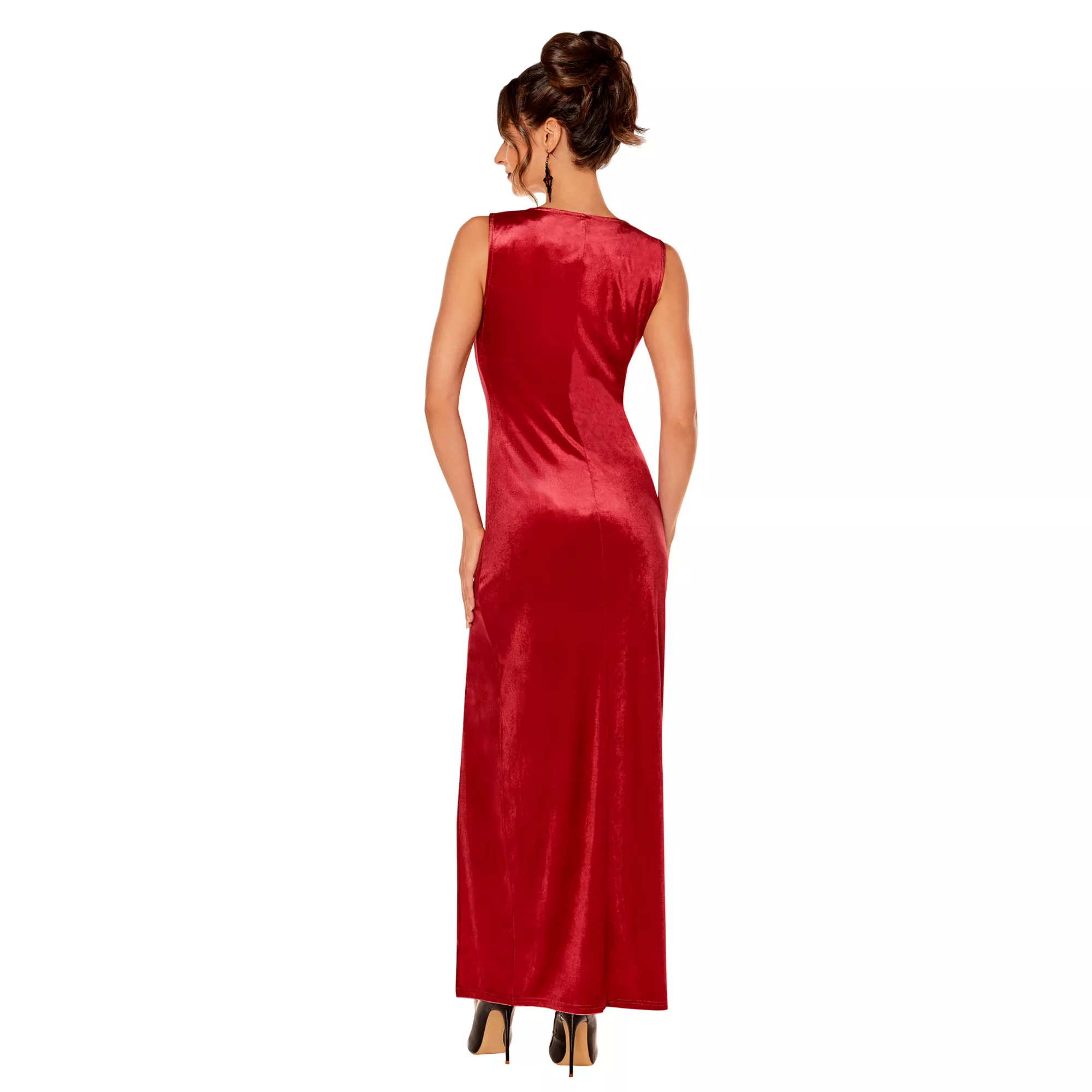 Adult Red Velour Maxi Dress at Spirit Halloween