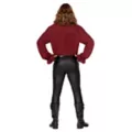 Adult V-Neck Burgundy Peasant Top at Spencer's