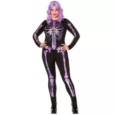 Adult Neon Skeleton Catsuit at Spirit Halloween