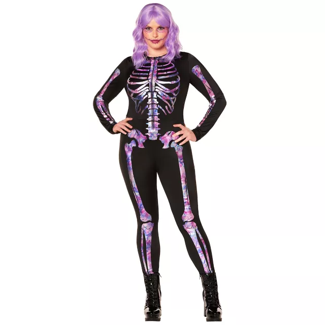 Adult Neon Skeleton Catsuit at Spirit Halloween