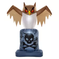 4.5 Ft. Owl Tombstone Light-Up Inflatable Decoration at Spirit Halloween