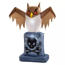 4.5 Ft. Owl Tombstone Light-Up Inflatable Decoration at Spirit Halloween