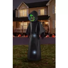 6 Ft. Masked Hooded Figure Light-Up Inflatable Decoration at Spirit Halloween