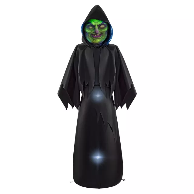 6 Ft. Masked Hooded Figure Light-Up Inflatable Decoration at Spirit Halloween