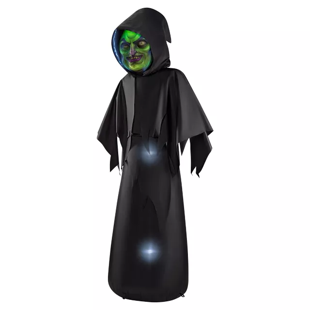 6 Ft. Masked Hooded Figure Light-Up Inflatable Decoration at Spirit Halloween