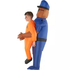 Kids Police and Inmate Inflatable Costume at Spirit Halloween