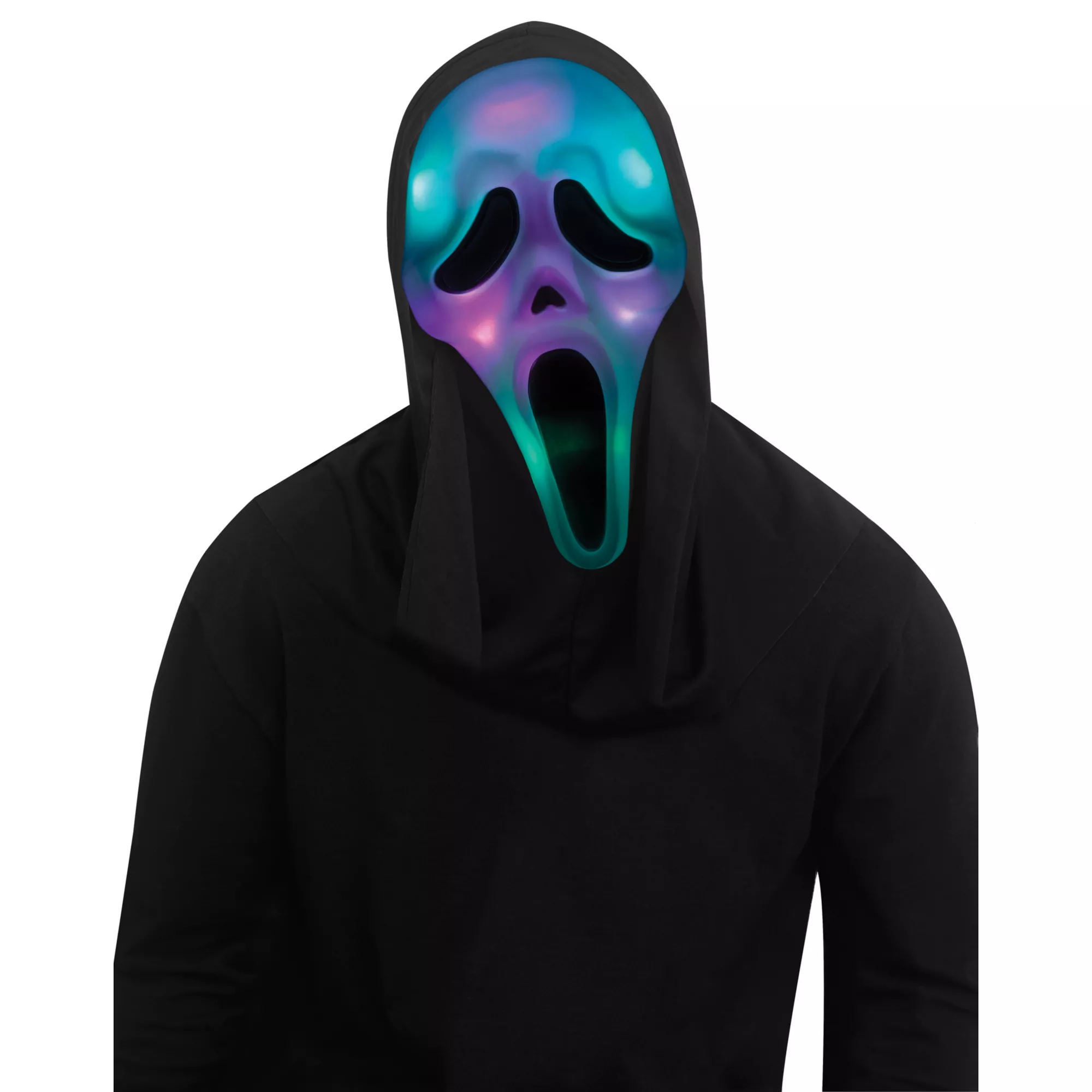 Light-Up Ghost Face Color Changing Half Mask at Spencer's