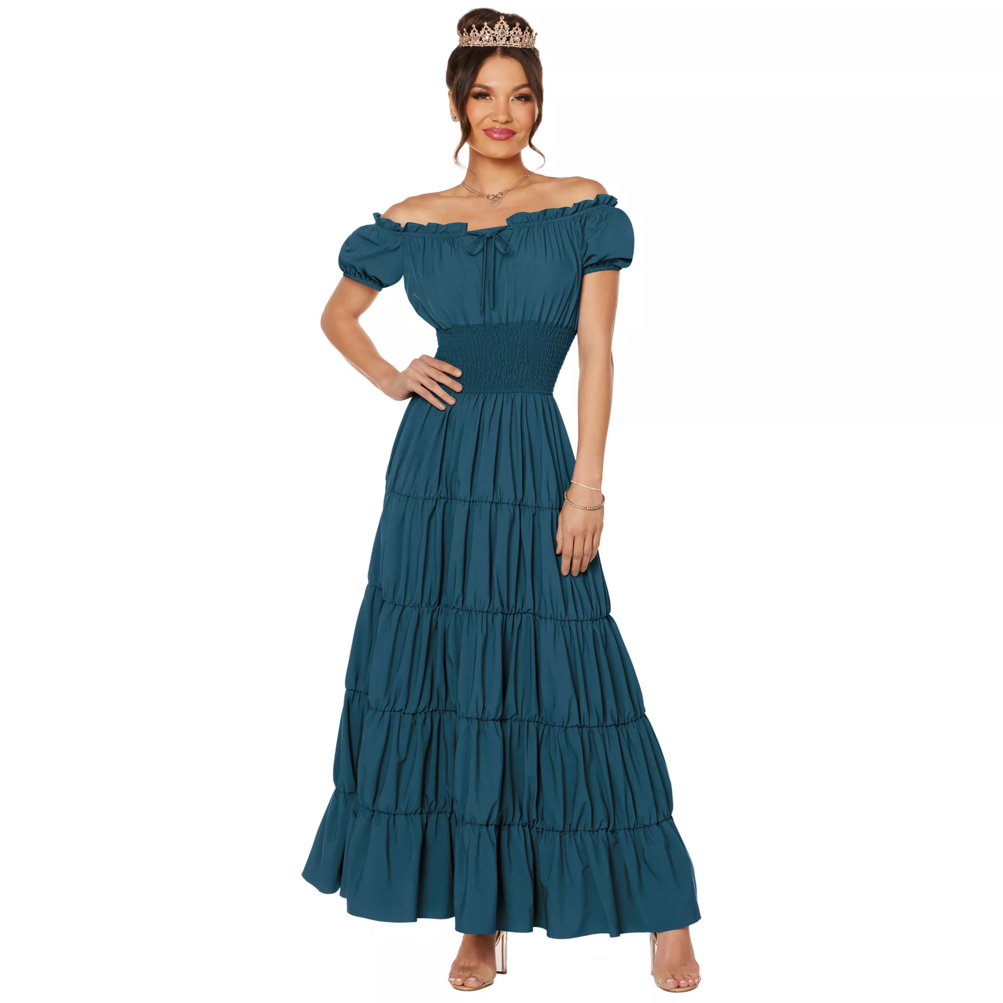 Adult Teal Peasant Dress at Spirit Halloween