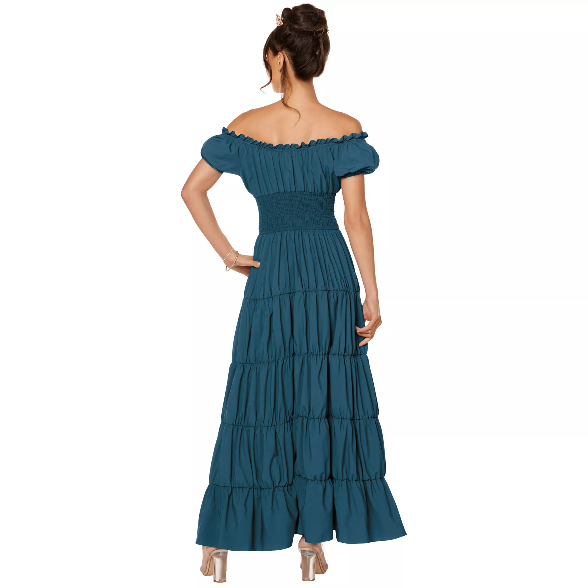 Adult Teal Peasant Dress at Spirit Halloween
