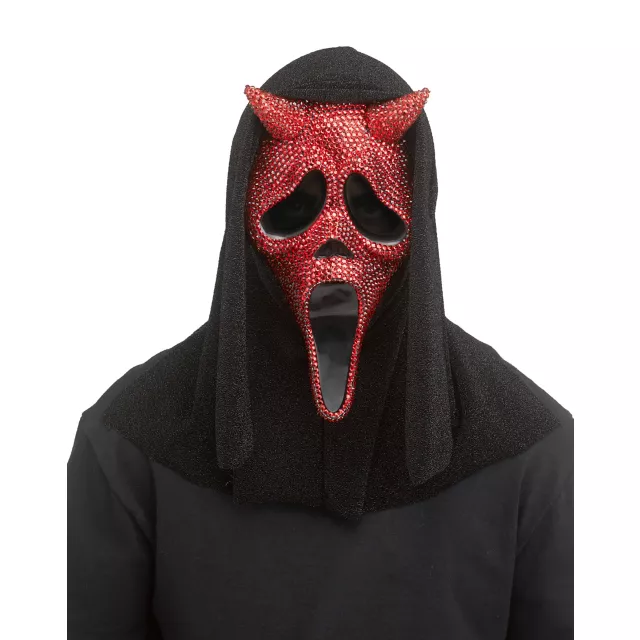 Bling Devil Ghost Face Half Mask at Spirit Halloween