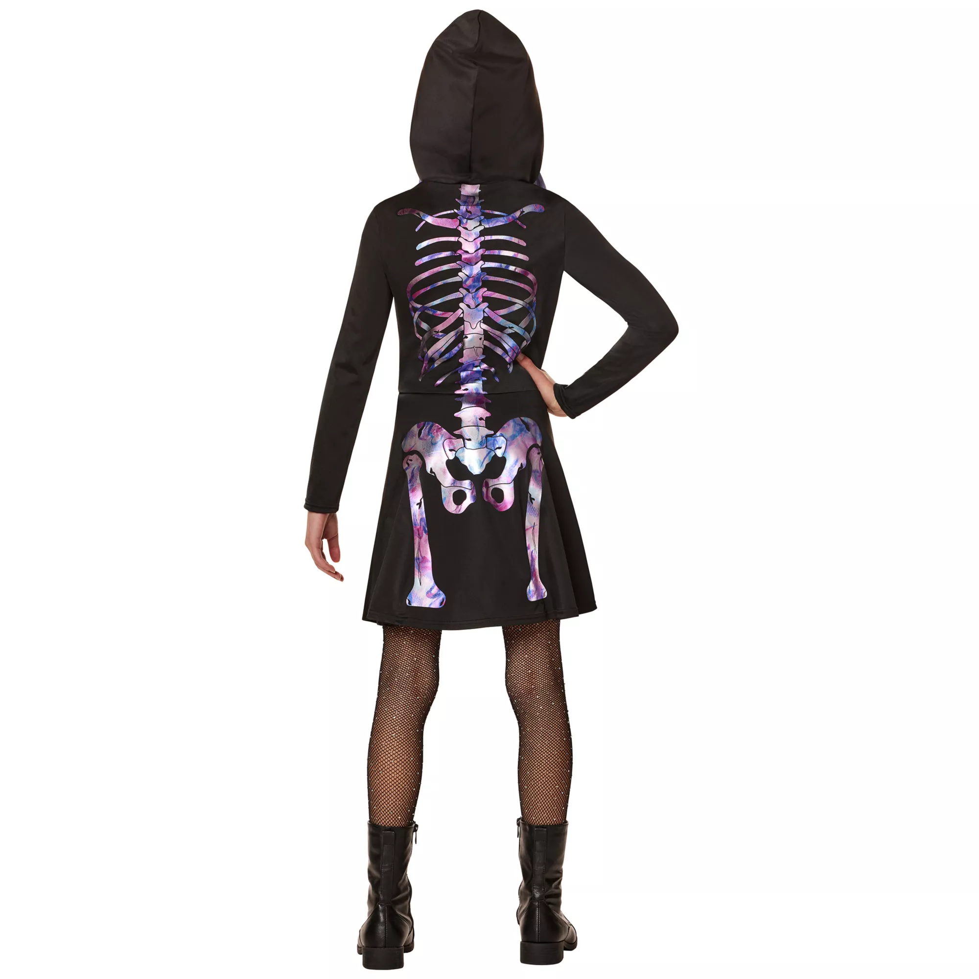 Kids Pastel Skeleton Hooded Dress Costume at Spencer's