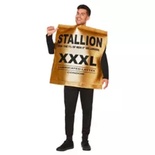 Adult Stallion Condom Wrapper Costume at Spirit Halloween