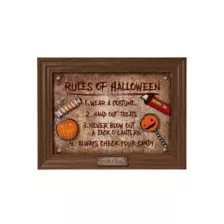 Rules of Halloween Removable Magnets Sign - Trick 'r Treat at Spencer's