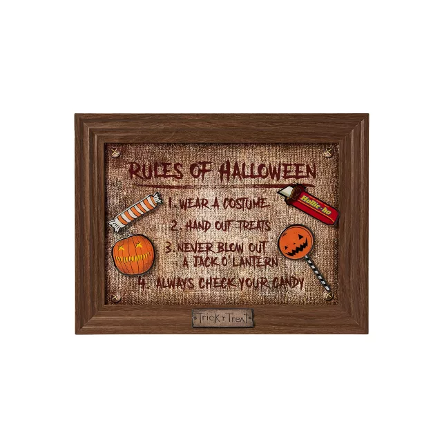 Rules of Halloween Removable Magnets Sign - Trick 'r Treat at Spencer's