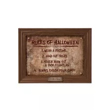 Rules of Halloween Removable Magnets Sign - Trick 'r Treat at Spencer's