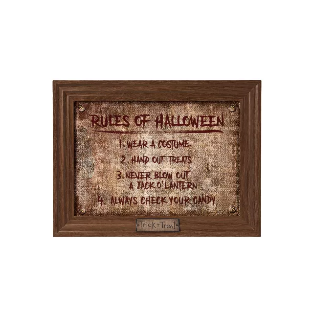 Rules of Halloween Removable Magnets Sign - Trick 'r Treat at Spencer's