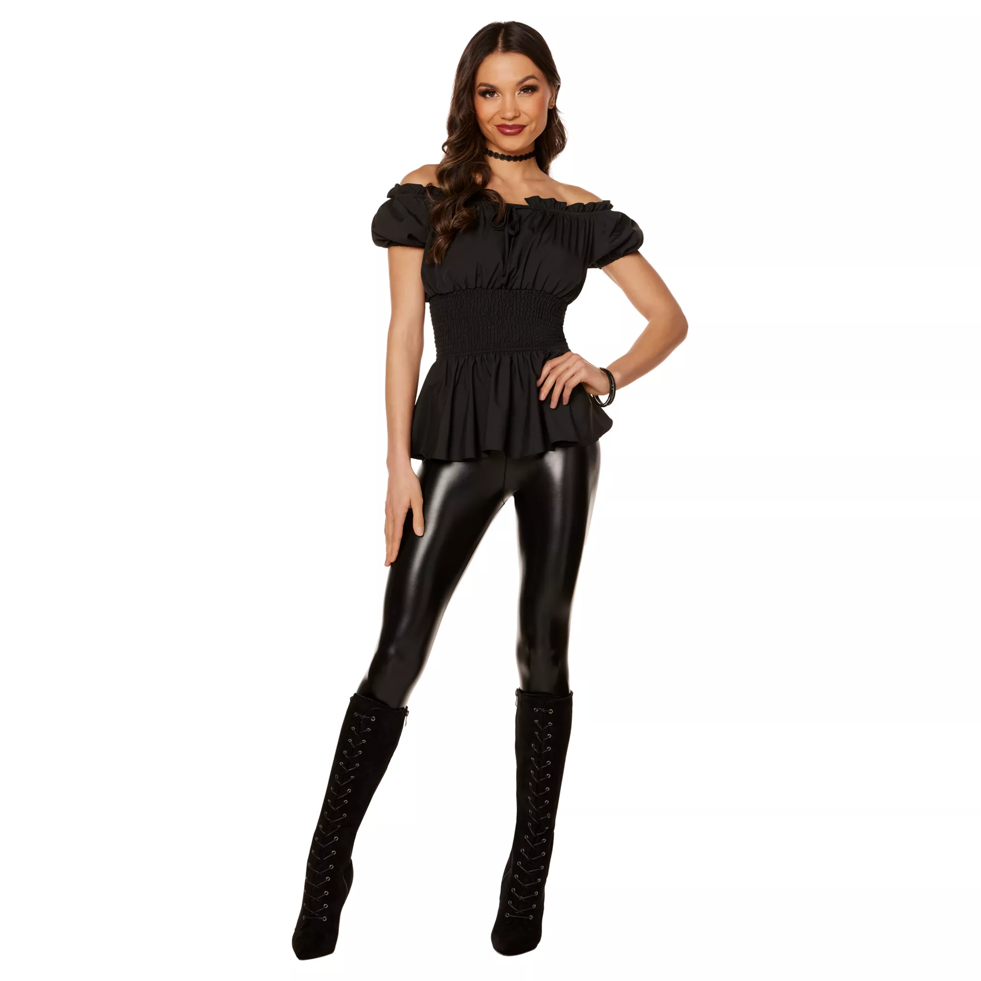 Adult Black Peasant Shirt at Spirit Halloween