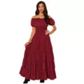 Adult Red Peasant Dress at Spirit Halloween