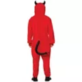 Adult Red and Black Devil Jumpsuit at Spencer's