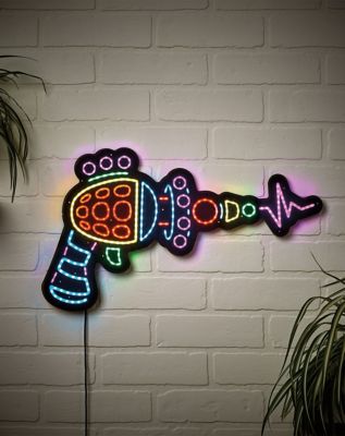 Cotton Candy Gun Light-Up Neon Sign - Killer Klowns from Outer Space