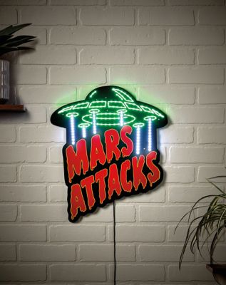 Mars Attacks Neon Light-Up Sign