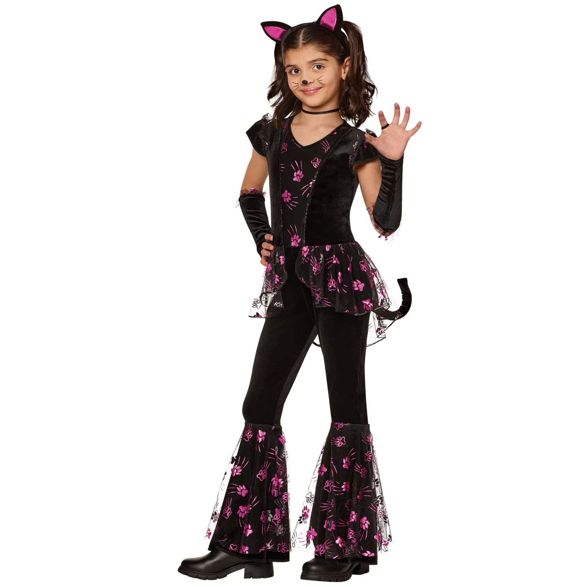 Kids Cat Flared Jumpsuit Costume at Spirit Halloween