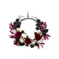 Gothic Noir Skull Wreath at Spencer's