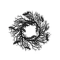 Gothic Black Bat Wreath at Spencer's