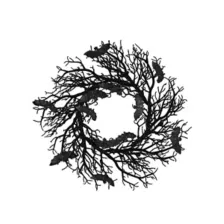 Gothic Black Bat Wreath at Spencer's