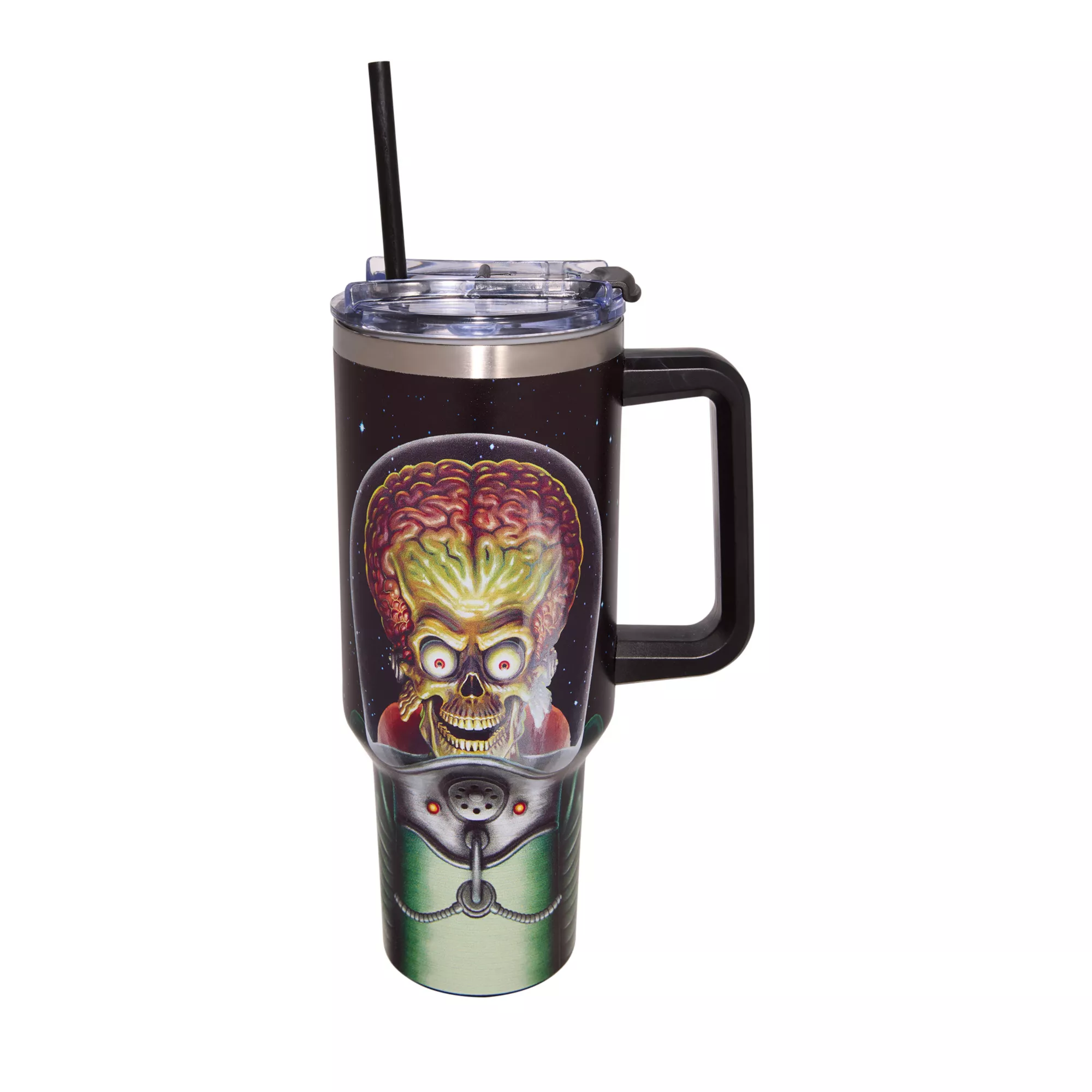 Mars Attacks Stainless Steel Travel Tumbler with Straw - 40oz. at Spencer's